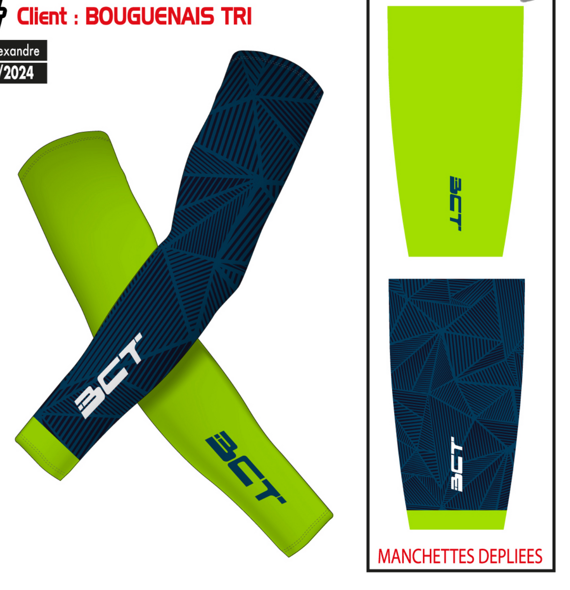 Manchettes lycra (avec logo)